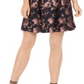 Vestido feminino Vince Camuto com corte evasê e jacquard floral, rosa, tamanho 16