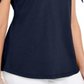 Camiseta feminina Karen Scott com manga amarrada, azul, tamanho XS
