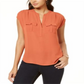 Blusa feminina sem mangas com decote em V, laranja, tamanho grande, da INC International Concepts
