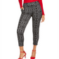 Calça skinny cropped feminina Thalia Sodi estampada, preta, tamanho X-S