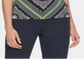 Tommy Hilfiger Blusa Feminina Estampada com Decote em Nó Azul Marinho Tamanho G