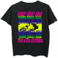 Camiseta gráfica masculina Neon Snoop Dogg preta tamanho grande
