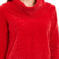 Suéter feminino de chenille com gola alta estilo &amp; co, vermelho, tamanho extrapequeno