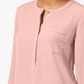 Blusa feminina plissada nas costas, rosa, tamanho médio, coleção JM