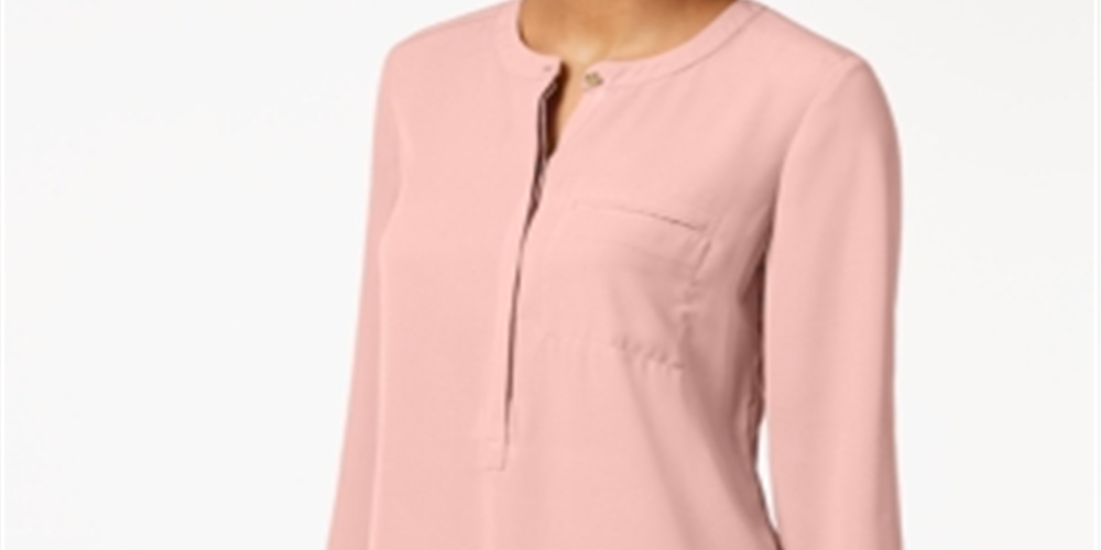 Blusa feminina plissada nas costas, rosa, tamanho médio, coleção JM