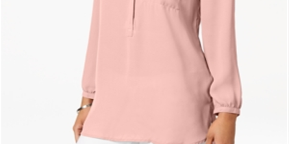 Blusa feminina plissada nas costas, rosa, tamanho médio, coleção JM