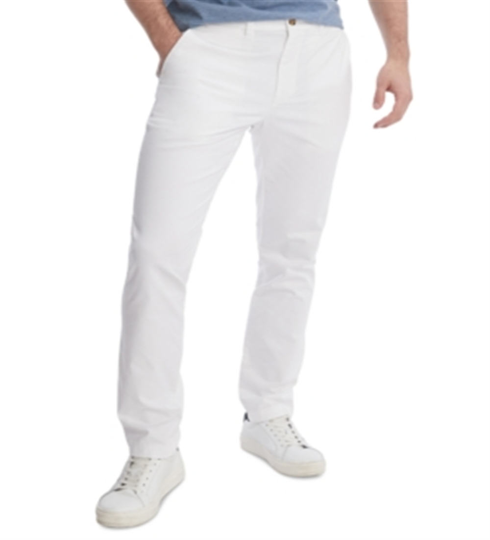 Calça Chino Tommy Hilfiger Slim Fit Caqui Masculina Branca Tamanho 36/32
