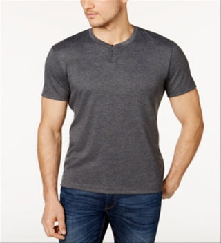 Alfani Men's Heather Short Sleeve T-Shirt Gray Size Medium