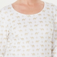 Blusa feminina Karen Scott com estampa de camelo brilhante, branca, tamanho XS