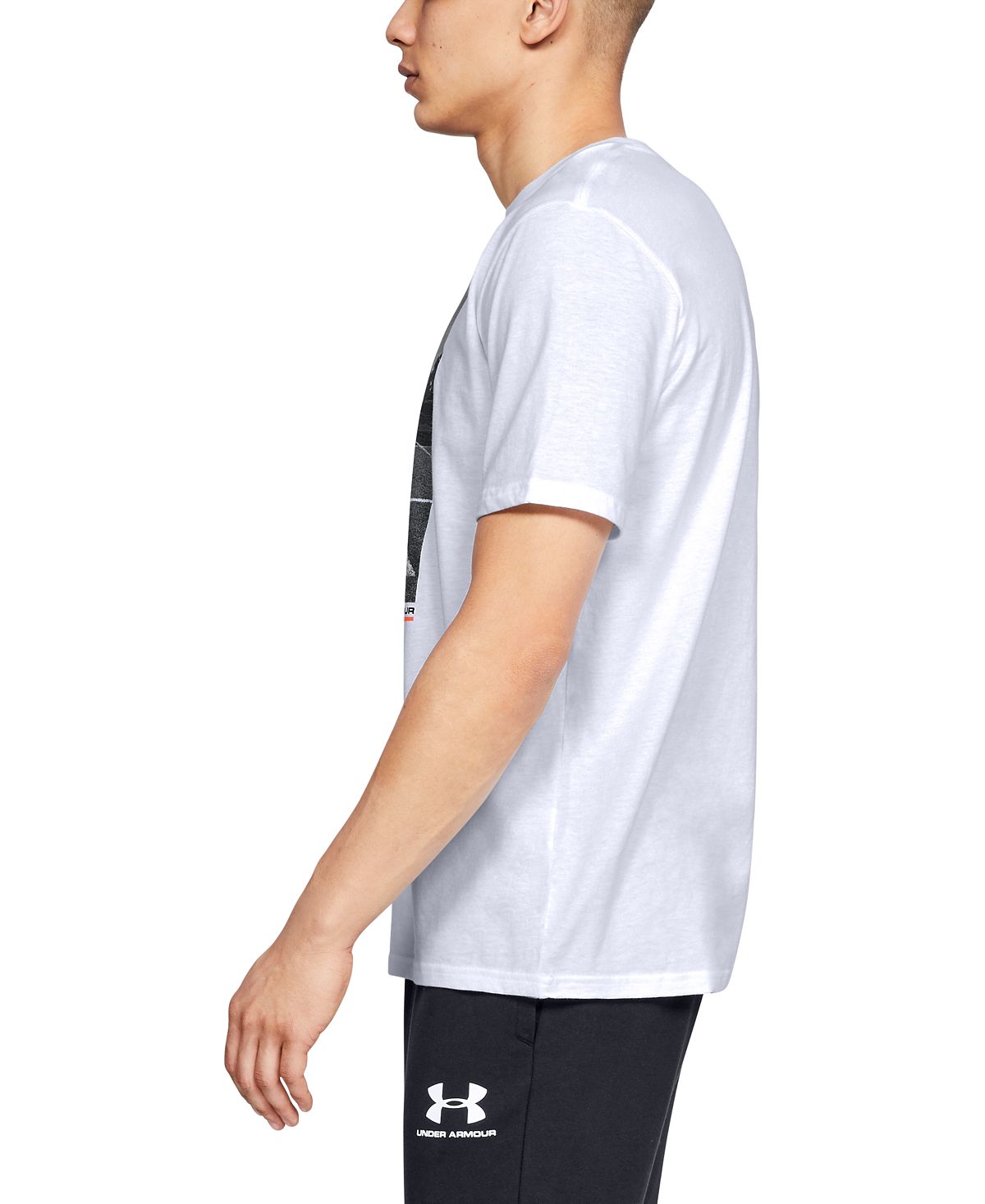 Camiseta Under Armour Football Field Masculina Camiseta Branca Estampada Tamanho P