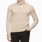 Calvin Klein Masculino Mesclado Manga Longa Gola Alta Ajuste Clássico Suéter Marrom Tamanho XX-G