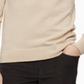 Calvin Klein Masculino Mesclado Manga Longa Gola Alta Ajuste Clássico Suéter Marrom Tamanho XX-G