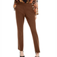 Calça feminina Bootcut com botões laterais da INC International Concepts, marrom, tamanho 8