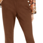 Calça feminina Bootcut com botões laterais da INC International Concepts, marrom, tamanho 8