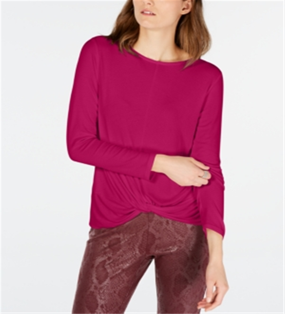 Top Twisted Feminino INC International Concepts Rosa Tamanho Grande