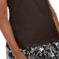 Regata feminina Karen Scott com decote em forma de fechadura, marrom, tamanho M