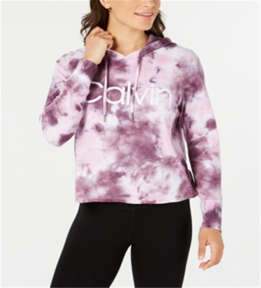 Camiseta Calvin Klein Feminina Estampada Tie-dye Roxa Tamanho Grande