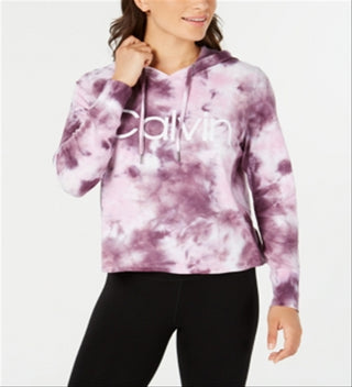Camiseta Calvin Klein Feminina Estampada Tie-dye Roxa Tamanho Grande