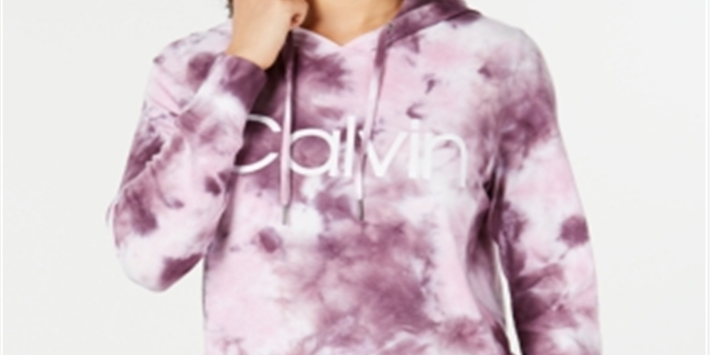 Camiseta Calvin Klein Feminina Estampada Tie-dye Roxa Tamanho Grande