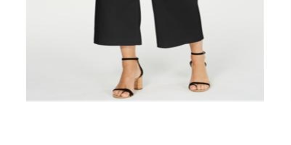 Calças femininas de perna larga Inc, todas pretas, tamanho 18