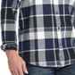 Camiseta masculina vintage à prova de intempéries com bolso e gola clássica cinza tamanho médio