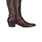 Botas de montaria femininas Indigo Road Salma de couro sintético com biqueira amendoada, marrom, tamanho 8,5 M