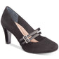 Giani Bernini Sapatos Mary Jane Fechados em Couro Vallay Feminino Preto Tamanho 7M