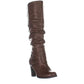Botas de montaria femininas estilo &amp; co, bico amendoado, cano alto, marrom, tamanho 9, tamanho M-WC