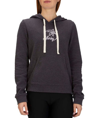 Hurley Sunrise Moletom com capuz feminino com forro de lã cinza tamanho pequeno
