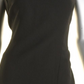 Vestido de crepe feminino Lauren Ralph Lauren com cintura baixa e comprimento para o trabalho, preto, tamanho 2