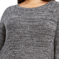 Suéter feminino estilo &amp; co plus size com acabamento em pointelle cinza tamanho 0X