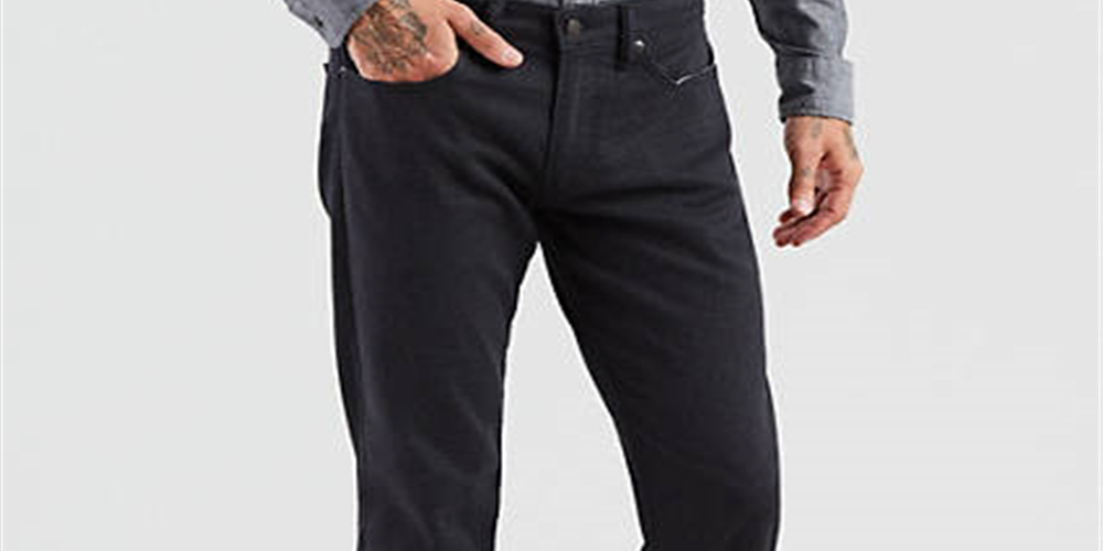 Calça jeans Levi's masculina slim fit stretch preta tamanho 40x32