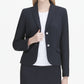 Calvin Klein Blazer Feminino com Bolso e Dois Botões Azul Tamanho 6