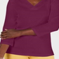 Karen Scott Blusa feminina de algodão com decote em V e ilhós, roxa, tamanho pequeno G