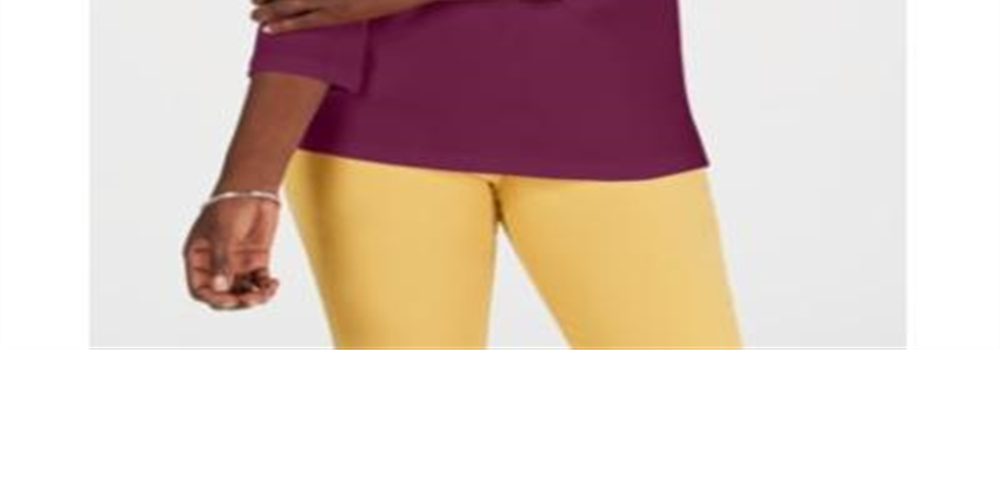 Karen Scott Blusa feminina de algodão com decote em V e ilhós, roxa, tamanho pequeno G
