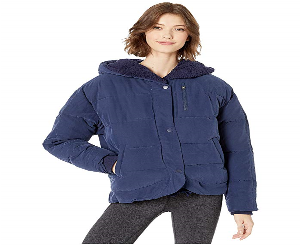Casaco Puffer Chill Factor Feminino Free People Azul Tamanho Médio