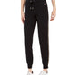 Calça de moletom esportiva feminina Tommy Hilfiger, preta, tamanho médio