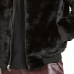 Jaqueta bomber masculina de pele sintética Onyx da INC, preta, pente, tamanho XXL