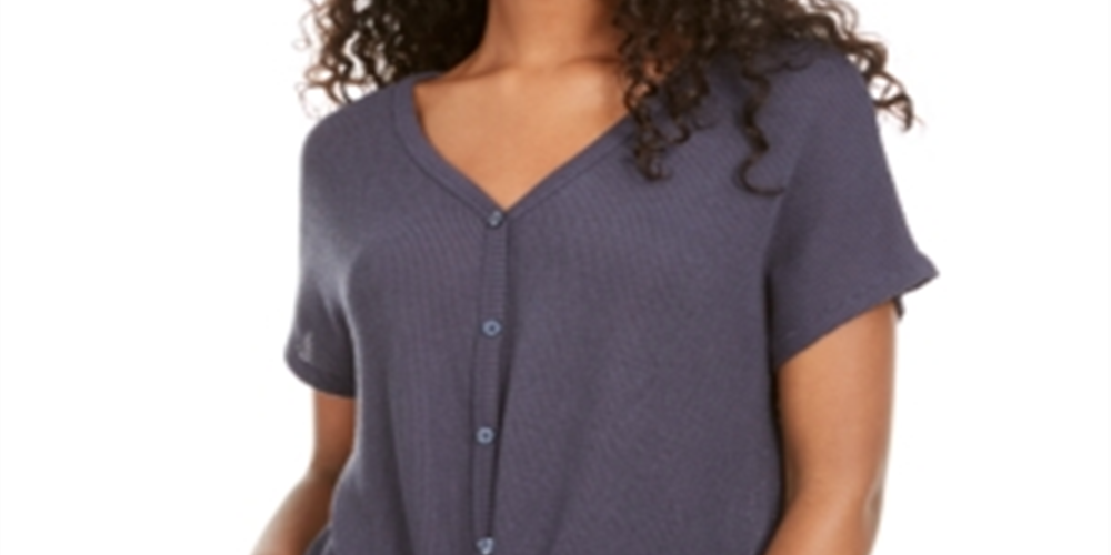 Blusa térmica infantil com amarração frontal Pink Rose, tamanho pequeno, azul