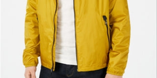 Jaqueta leve ripstop masculina Calvin Klein, amarela, tamanho grande