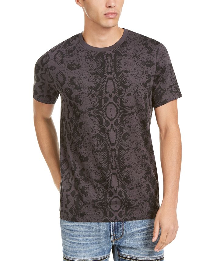 Camiseta Guess Masculina Estampada Python Cinza Tamanho P