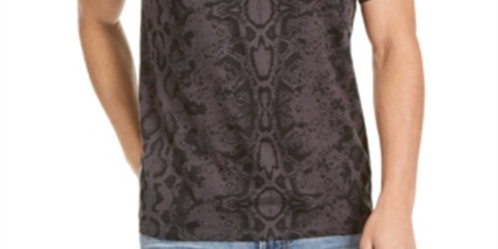 Camiseta Guess Masculina Estampada Python Cinza Tamanho P