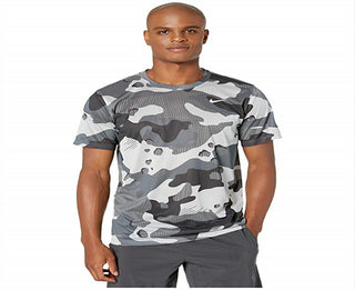 Camiseta Nike Dri-fit Camo Training Masculina Cinza Tamanho P