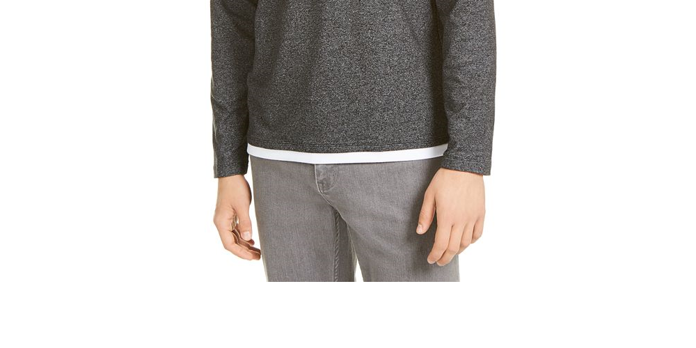 Camiseta masculina Alfani com estampa em camadas - Cinza, tamanho XXX-G