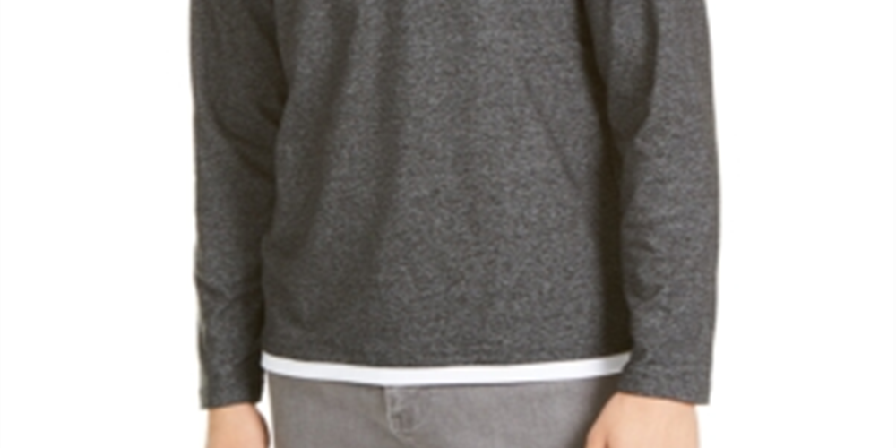 Camiseta masculina Alfani com estampa em camadas - Cinza, tamanho XXX-G