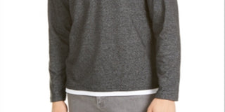 Camiseta masculina Alfani com estampa em camadas - Cinza, tamanho XXX-G