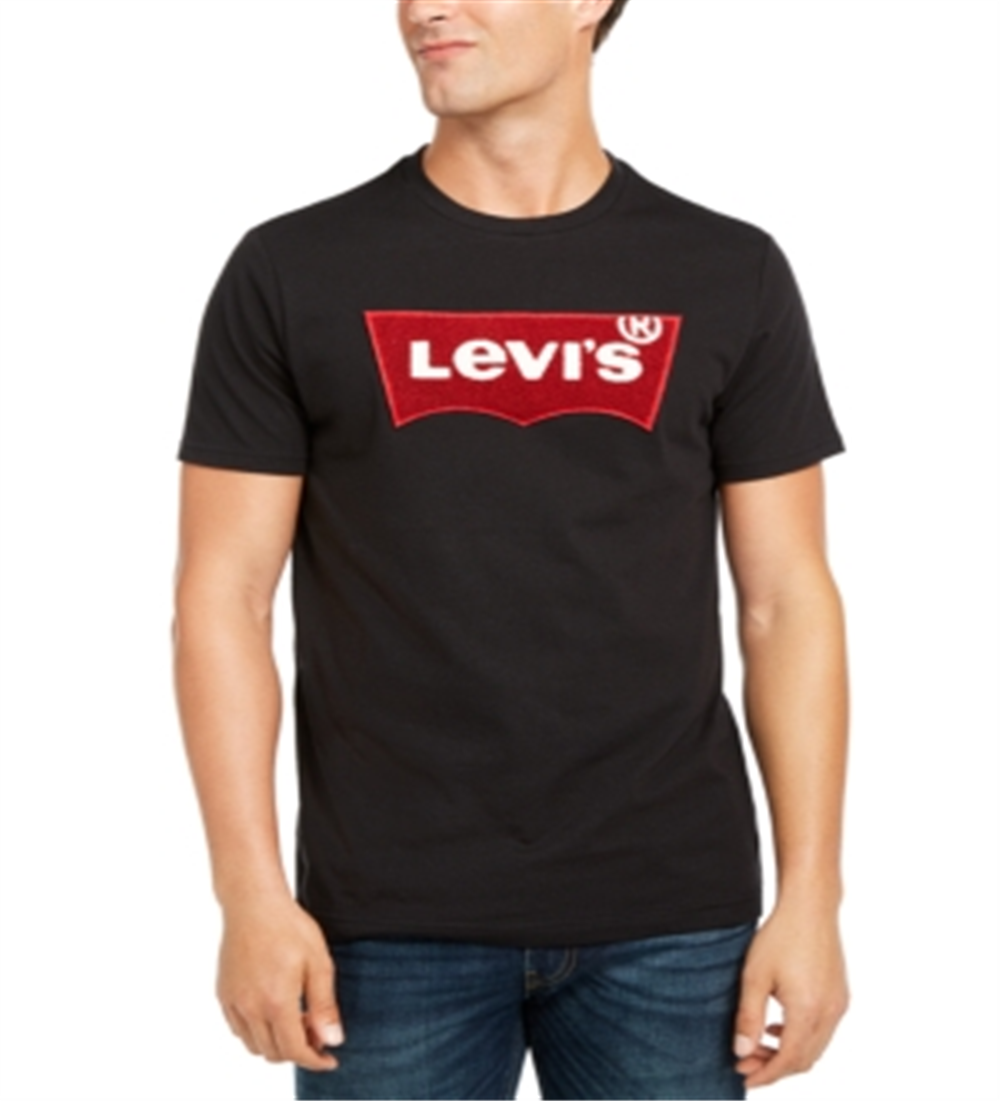 Camiseta Levi's Masculina Ironstone Logo Chenille Graphic Preta Tamanho Médio