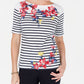 Karen Scott Blusa Feminina Estampa Mista Manga Cotovelo Branca Tamanho Pequeno P/M