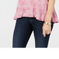 Blusa feminina estilo &amp; co com babados e estampa burnout - azul, tamanho GG