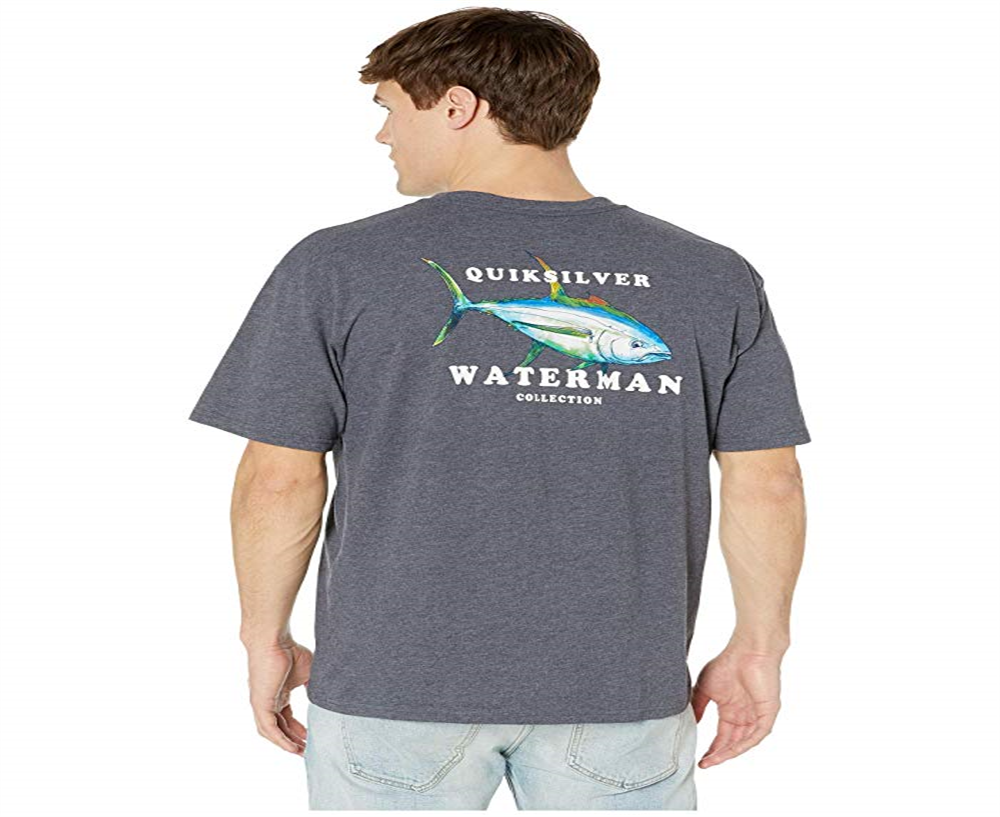 Camisetas Quiksilver Parisian Night Heath Brotype Crewneck Masculinas - Cinza Tamanho XX-G